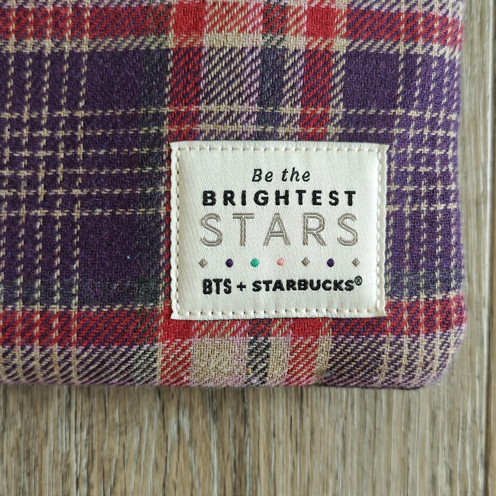 BTS X Starbucks Plaid Pouch - Picture 2 of 5
